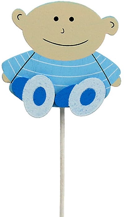 Decoratieve plug babyblauw 5cm L25cm 20 st