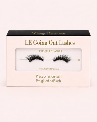 LE Going Out Lashes - Press On Half Strip Lashes- Pre Glued - Cluster Lashes - Kunst Wimpers - Wimperextensions - Plak Wimpers - Nep Wimpers - Valse Wimpers - Going Out Lashes