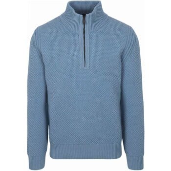 BOSS Trui Half Zip Kurano Blauw - Maat XXL - Heren - Pullovers