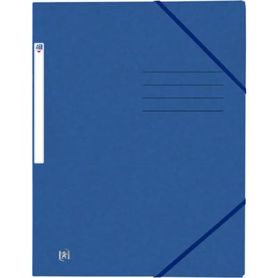 Elastomap Oxford Top File+ A4 3 kleppen 390gr blauw