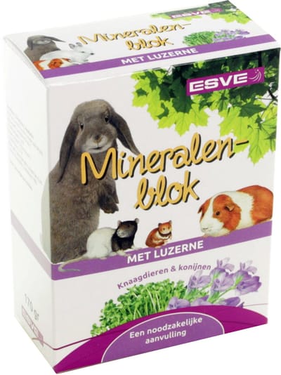 ESVE Mineralenblok met kruiden | 1 stuk | voor konijnen en knaagdieren