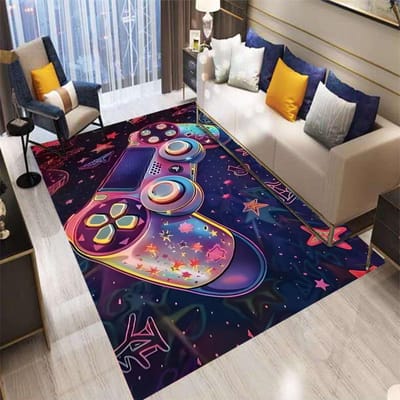 Tapis Manette de Jeu pour Décoration de Chambre Tapis de Sol Gaming Esports Maison Antidérapant Tapis de Zone Salon Lavable Paillasson de Porche 50X80cm