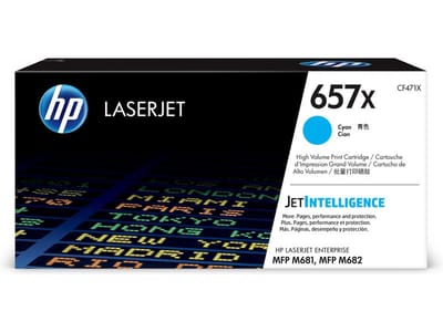 HP CF471X nr. 657X toner cartridge cyaan hoge capaciteit (origineel)