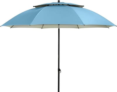 Famanu – Parasol - 200 cm - voor strand - balkon - zwembad en terras - parasol in hoogte verstelbaar - met uv-bescherming - knikbaar -