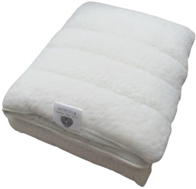 Princess 100% Wollen Vacht onderdeken/onderlegger van zuiver Texelse wol met Elastiek op de hoeken- Ledikant - 60x120 cm