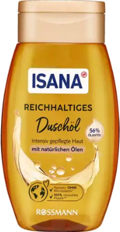 ISANA Rijke Douche Olie - Douchegel | 1x 250 ml - Met waardevol Oliecomplex | Rijke verzorging - Vegan