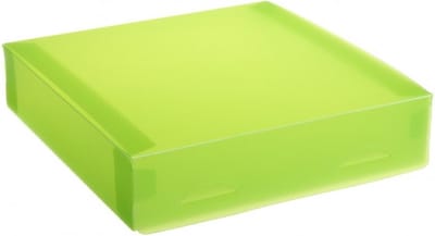 Geschenkdoos kunststof, frosted kunststof, formaat 22x22x5cm Apple-green (10 stuks)