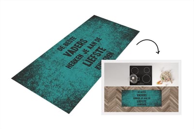 Keukenloper - Loper keuken - Vader cadeautjes - Spreuken - Vaderdag - De beste vaders - Quote - 120x50 cm - Keukenloper vinyl