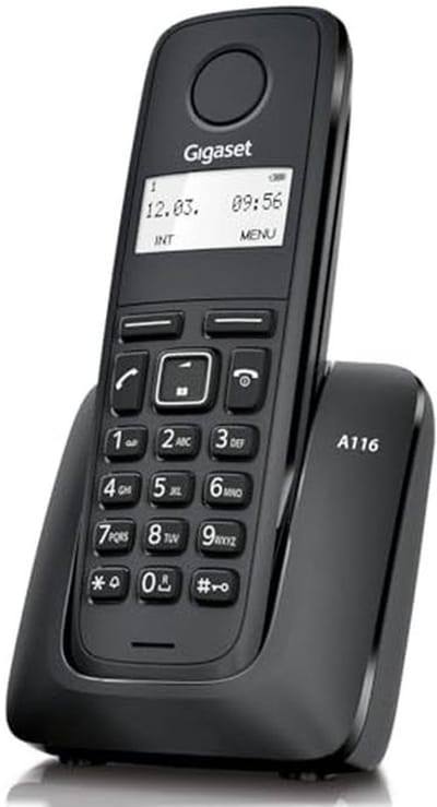 Draadloze Telefoon - DECT Huistelefoon - Thuis Bellen - Groot Verlicht Display - 50 Contacten - Zwart