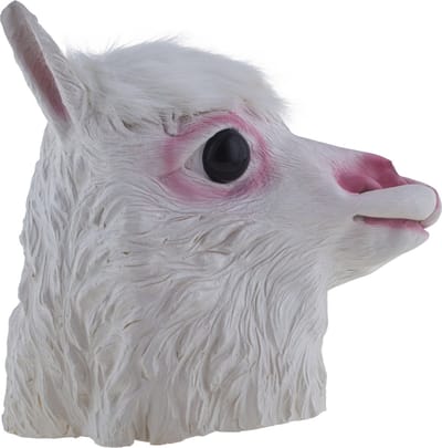 Funny Fashion Dierenmasker/verkleed masker - Lama/Alpaca - latex - volwassenen