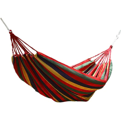 Buitenhangmat Comfortabel Polyester Katoen Tot 440.9lbs Anti Kantelbaar Draagbare Hangmat voor veelkleurig