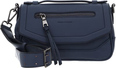 FREDsBRUDER Leren Schoudertas Bestie Flap Crossbody Bag Dusty Blue Blauwgrijs