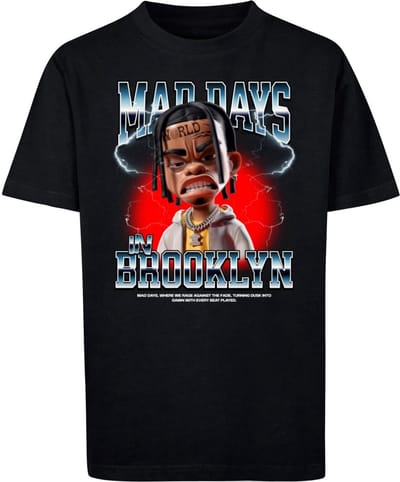 Mister Tee - Mad Days In Brooklyn Kinder Tshirt - Kids 122/128 - Zwart