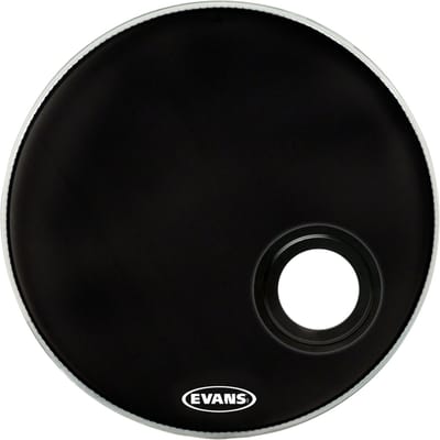 Evans BD24REMAD 24", zwart, bas Drum Reso - Bass drumvel