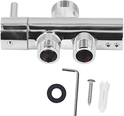 Dailygoods- Doucheomschakelklep 3-weg - Messing - Waterafvoerregeling - Douchearm - Verchroomd - Goede afdichting - Douchekraan
