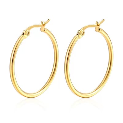 WeLoveSilver - goudkleurige oorringen - chirurgisch staal - 20 mm