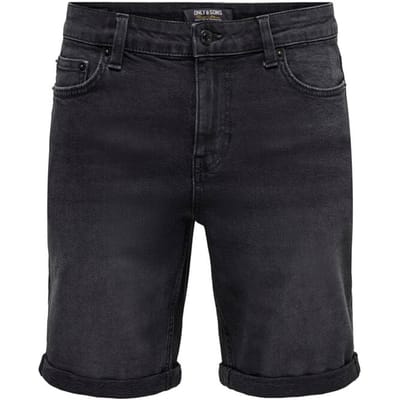 ONLY and SONS Shorts - ONSPLY BOX PIM DNM SHORTS - M - voor Mannen - zwart