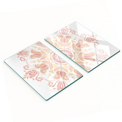 Glazen snijplanken voor in de keuken met decoratieve afbeeldingen, 2x40x52 cm