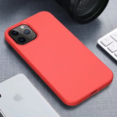 geschikt voor iPhone 12 Mini Eco Hoesje - Flexibel Telefoonhoesje Bio Degradable - Mobiq Flexibel Eco Hoesje Rood- geschikt voor iPhone 12 Mini
