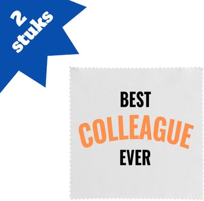 Akyol - best colleague ever brillendoekjes - Collega - de beste collega - werknemers - verjaardagscadeau - verjaardag - cadeau - afscheidscadeau - geschenk - leuke cadeau - kado - gift - 17,8 bij 17,8 cm - 2 stuks