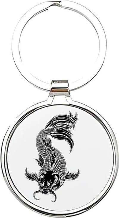 Akyol - kooikarper Sleutelhanger - Vis - dierenliefhebbers - kooikarpers - chinese geluksvis - teken van geluk - vissen - huisdieren - vijvervis - rode vis - visser - cadeau voor een visliefhebber - wedstrijdvis - gelukshanger - 4 x 7,5 CM