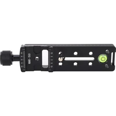 Camera Rail Nodal Slide 150mm Snelontgrendelingsplaat Klem met 1/4 inch Schroefgat Ingebouwd Waterpas Compatibel voor Arca gray
