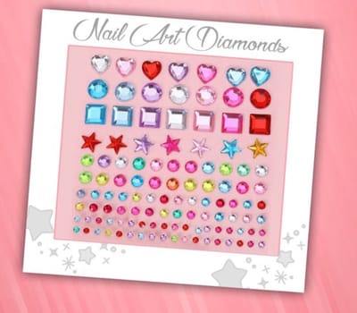 Nail Art Diamonds (115 Diamantjes Multicolor) [Zelfklevend Nagel Steentjes Decoratie Versiering - Manicure Kunstnagels Nepnagels - Acryl Nagels Rhinestone Rhine Stones]