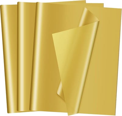Groot Pakket 50 Vellen Gouden Tissuepapier (35x50 cm) - Luxe Inpakpapier voor Cadeaus en Knutselen