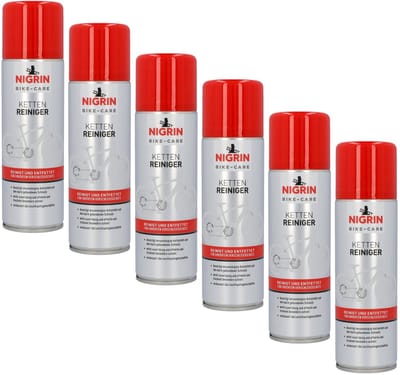 6x Nigrin Bike kettingreiniger spray voor fietsen ontvetter reiniging verzorging