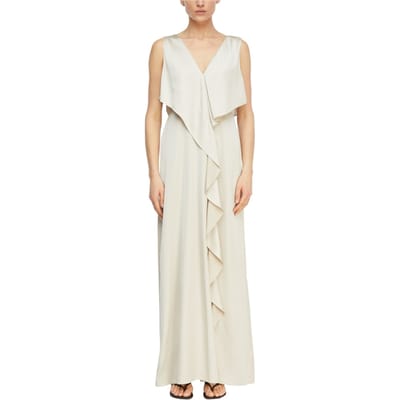 Maxi Satin Laarzen Aansluitend V-Hals Dames COMMA