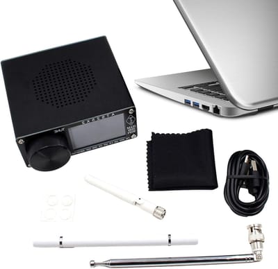 Kortegolfradio Ontvanger - Netwerk Radio - Luisteren naar Zenders - Kleuren Touchscreen - 4.37x4.02x1.85 Inch - Grijs