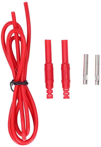 Testkabel Vrouw op Vrouw - Testkabel 1mm² - Elektrisch Testen - 32A 1000V Beoordeling - 4mm Banana Plug - Rood