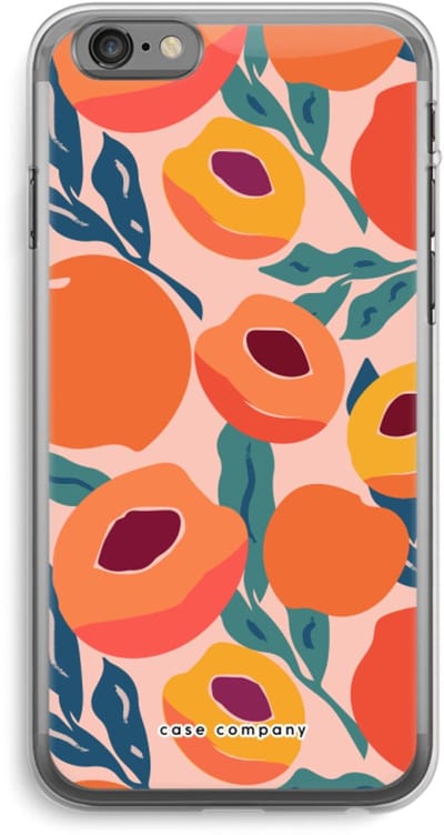 Case Company® - Hoesje geschikt voor iPhone 6 PLUS / 6S PLUS hoesje - Perzik - Soft Cover Telefoonhoesje - Bescherming aan alle Kanten en Schermrand