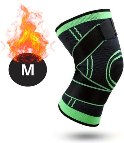 Nivard Kniebrace - Sportbrace Knie - Knee Sleeves - Knee Sleeves Powerlifting - Compressie Knie Brace - Knee Wraps - Knee Support - Dames - Heren - Comfortabel - Groen - Maat M