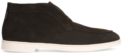 Manfield - Heren - Bruine suède chelsea boots - Maat 41