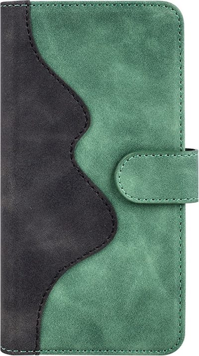 Peachy Bookcase Wallet kunstleer hoesje geschikt voor iPhone 14 - groen