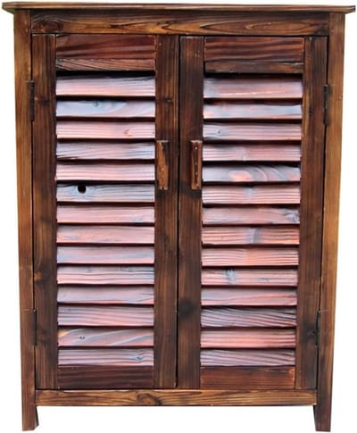 Houten Opbergkast - Tuinkast Entreekast - Opbergen Buiten - Corrosiebestendig Grenen - 70x40x90cm - Bruin