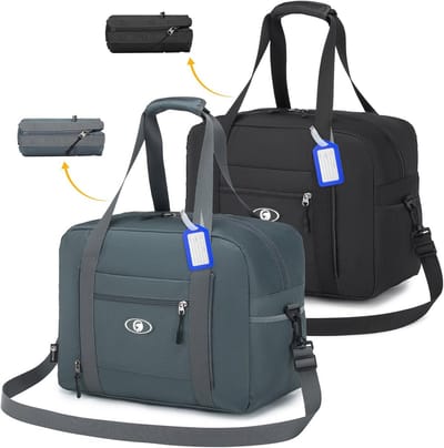 Handbagage Opvouwbare Weekendtas 40x30x20cm 25L - Sporttas & Koffertas - Waterdicht Nylon Ziekenhuistas
