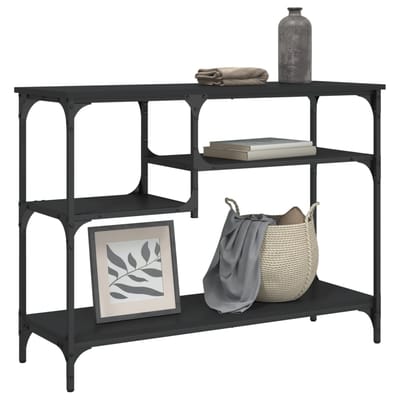 vidaXL - Wandtafel - met - schappen - 100x35x75 - cm - zwart
