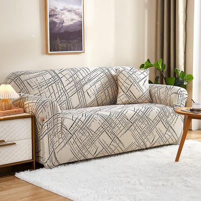 Bedrukte Bankhoes Stretch Bankhoes Sofa Slipcovers voor Banken en Loveseats Wasbaar Meubelbeschermer voor Huisdieren Kinderen 1pc1-seat 90-140cm
