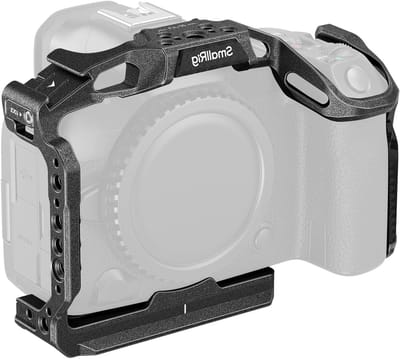 Camera Cage voor Canon EOS R5 Mark II, Aluminium Behuizing met Koudschroef, 1/4''-20 en 3/8'' Schroefgaten, Snelle Bevestiging en Arca-Type Compatibiliteit - 4975