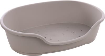 Flamingo Mand Tuck Ovaal Grijs – Maat XXL – 102,5×67×27 cm – Extra Grote Kunststof Hondenmand voor Grote Rassen