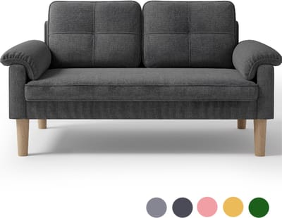 Bealife AR71 Bank - 2 Zitsbank met Zijvak - 145 x 77 x 77 cm - Donkergrijs