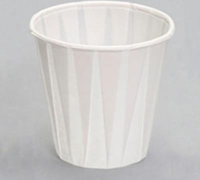 Geplooide papieren bekers, 5 oz - verpakking van 2500 bekers
