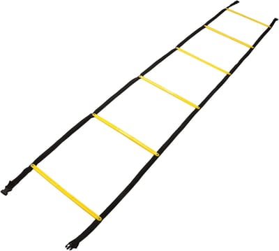 Trainingsladder - Snelheidsladder Fitness - Voetbal Training - Stabiel Ontwerp - 26 Meter Lang - Geel Zwart