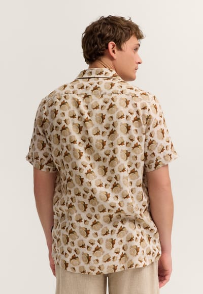 Bugatti Herren Overhemd met korte mouwen, modern fit, met print