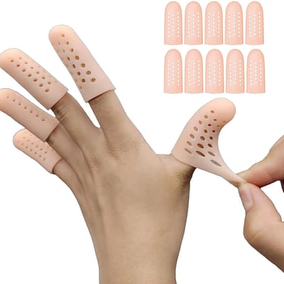 Ademend Gel Vingerbescherming - Silicium Gel Vingerbescherming voor Trigger Finger - Gebarsten Vinger - Artritis - Comfortabel en Duurzaam