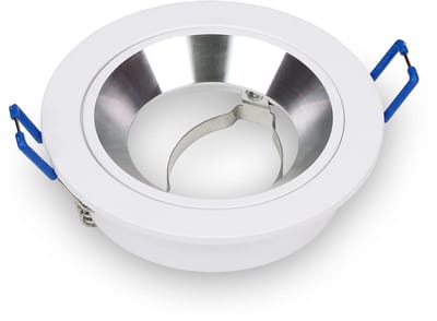 Kwazar Luminaire inbouwspot GU10 plafondspot inbouwlamp plafondspot IP20 inbouwspot keuken woonkamer FOY wit met ring WH/SL inbouwframe rond