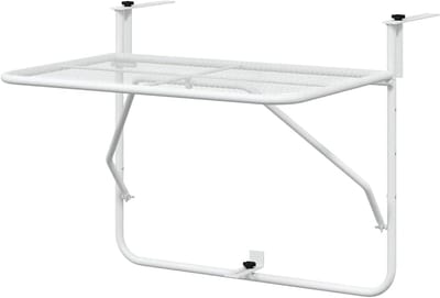 Balkonhangtafel Klaptafel - Balkontafel Bijzettafel - Terras Gebruik - Ruimtebesparend Ontwerp - 60 x 40 cm - Zwart