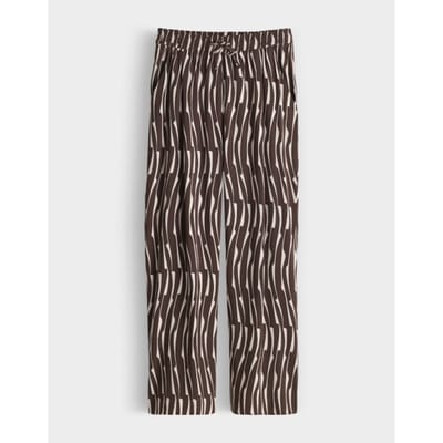 Wide leg stoffen broek van viscose model 'Marou bamboo'